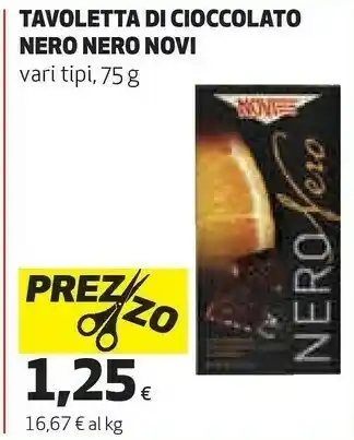 Coop Novi Tavoletta Di Cioccolato Nero offerta