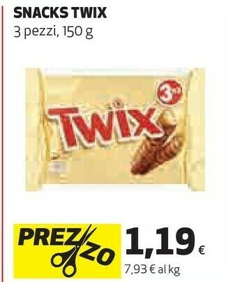 Coop Twix Snacks offerta