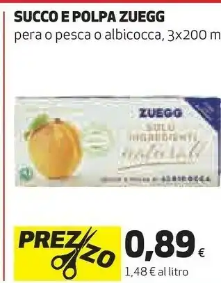 Coop Zuegg Succo E Polpa Pera offerta