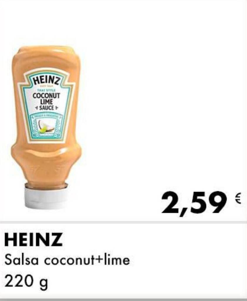 HEINZ Salsa coconut+lime 220 g offerta di Iper Tosano