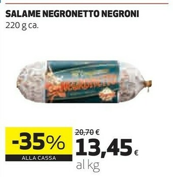 Coop Negroni Salame offerta