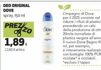 Coop Dove Deo Original Spray offerta