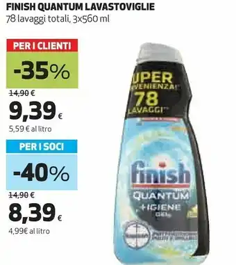 Coop Dove Finish Quantum Lavastoviglie offerta
