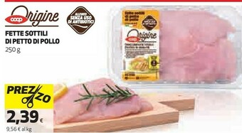 Coop Coop - Fette Sottili Di Petto Di Pollo 250 G(ml) offerta