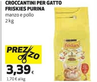 Coop Purina Crocchette Per Gatto Friskies Manzo E Pollo offerta