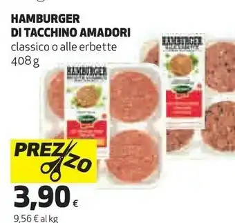 Coop Amadori Hamburger Di Tacchino Classico O Alle Erbette offerta