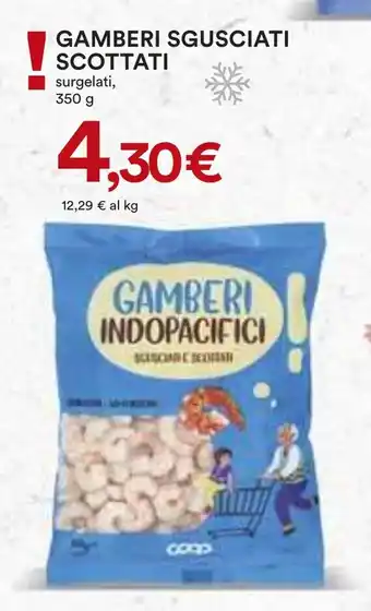 Coop GAMBERI SGUSCIATI SCOTTATI surgelati, 350 g offerta