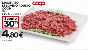 Coop MACINATO DI BOVINO ADULTO COOP 500 g offerta
