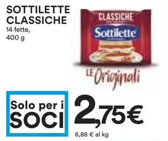 Coop SOTTILETTE CLASSICHE 14 fette, 400 g offerta