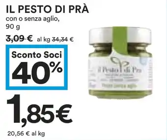 Coop IL PESTO DI PRÀ con o senza aglio, 90 g offerta