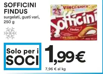 Coop SOFFICINI FINDUS surgelati, gusti vari, 250 g offerta