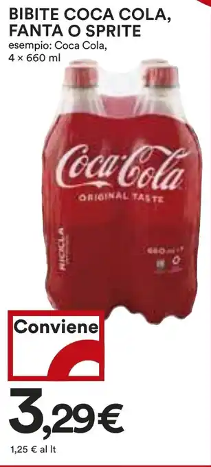 Coop BIBITE COCA COLA, FANTA O SPRITE 4 x 660 ml offerta