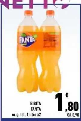 Conad City BIBITA FANTA original, 1 litro x2 offerta