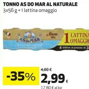 Coop As Do Mar Tonno Al Naturale offerta