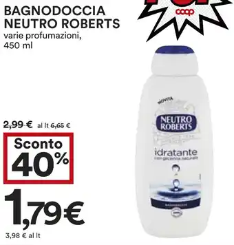 Coop BAGNODOCCIA NEUTRO ROBERTS varie profumazioni, 450 ml offerta