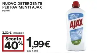 Coop NUOVO DETERGENTE PER PAVIMENTI AJAX 950 ml offerta