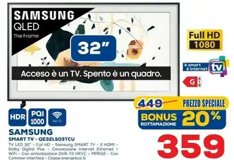Euronics Samsung The Frame QE32LS03TCU 81,3 Cm (32") Full HD Smart TV Wi-Fi Nero, Grigio offerta