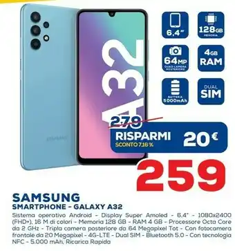 Euronics Samsung Smartphone-galaxy A32 offerta