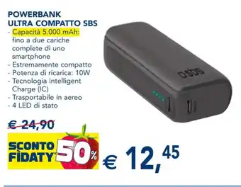 Esselunga POWERBANK ULTRA COMPATTO SBS offerta
