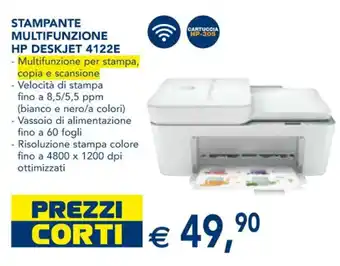 Esselunga STAMPANTE MULTIFUNZIONE HP DESKJET 4122E offerta