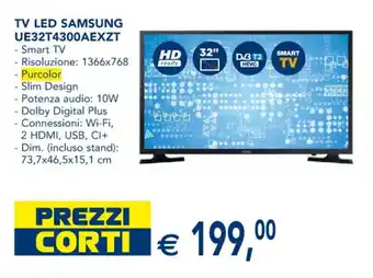 Esselunga TV LED SAMSUNG UE32T4300AEXZT offerta