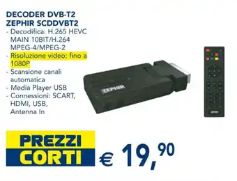 Esselunga DECODER DVB-T2 ZEPHIR SCDDVBT2 offerta