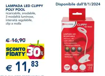 Esselunga LAMPADA LED CLIPPY POLY POOL offerta