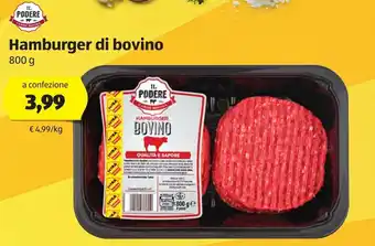 ALDI Hamburger di bovino 800g offerta