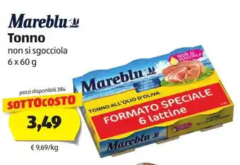 ALDI Mareblu Tonno 6x60g offerta