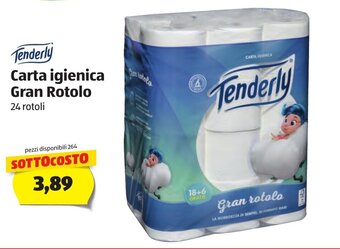 ALDI Tenderly Carta Igienica Gran Rotolo 24 rotoli offerta