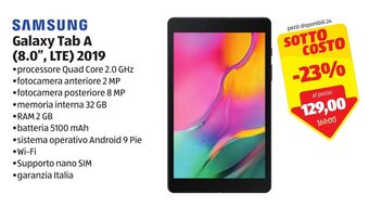 ALDI Samsung Galaxy Tab A (8.0", LTE) 2019 offerta