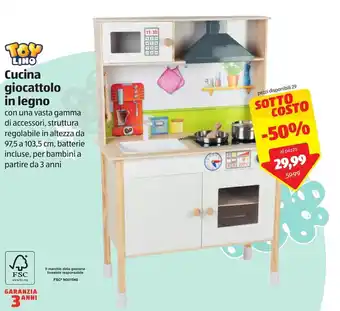 ALDI Toy Lino Cucina giocattolo in legno offerta