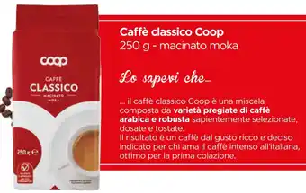 Unicoop Caffè classico Coop 250 g - macinato moka offerta