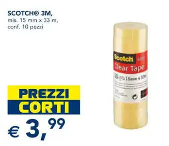 Esselunga SCOTCH 3M, mis. 15 mm x 33 m, conf. 10 pezzi offerta