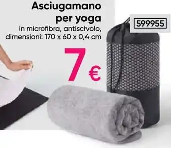 Pepco Asciugamano per yoga in microfibra, antiscivolo, dimensioni: 170 x 60 x 0,4 cm offerta