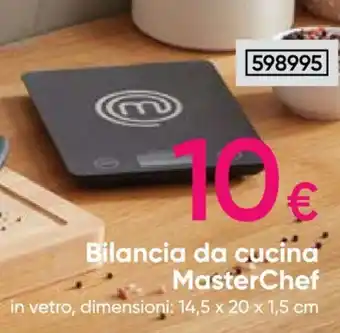 Pepco Bilancia da cucina MasterChef in vetro, dimensioni: 14,5 x 20 x 1,5 cm offerta