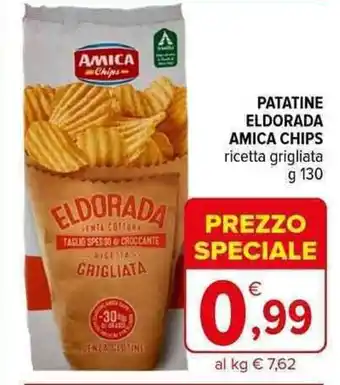 Iperal PATATINE ELDORADA AMICA CHIPS ricetta grigliata g 130 offerta