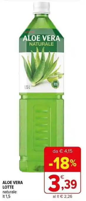 Iperal ALOE VERA LOTTE naturale lt 1,5 offerta