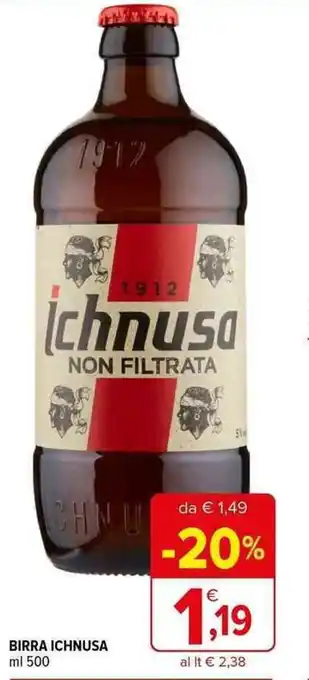 Iperal BIRRA ICHNUSA ml 500 offerta