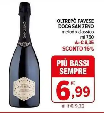 Iperal OLTREPÒ PAVESE DOCG SAN ZENO metodo classico ml 750 offerta