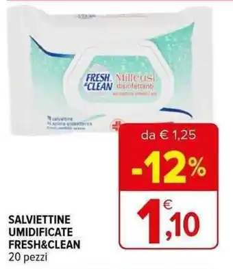 Iperal SALVIETTINE UMIDIFICATE FRESH&CLEAN 20 pezzi offerta