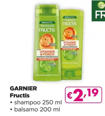 Acqua & Sapone GARNIER Fructis shampoo 250 ml - balsamo 200 ml offerta