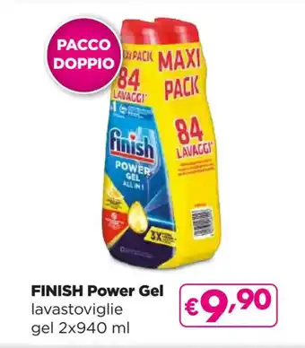 Acqua & Sapone FINISH Power Gel lavastoviglie gel 2x940 ml offerta