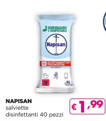 Acqua & Sapone NAPISAN salviette disinfettanti 40 pezzi offerta