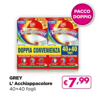 Acqua & Sapone GREY L' Acchiappacolore 40+40 fogli offerta