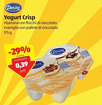 ALDI Desira Yogurt Crisp 175g offerta