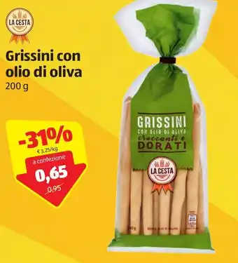 ALDI La Cesta Grissini con olio di oliva 200g offerta