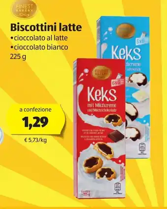 ALDI Biscottini latte 225g offerta