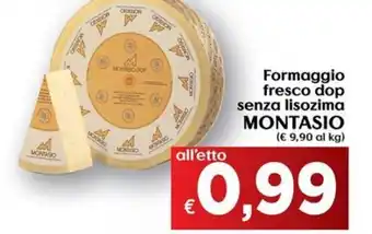 Eurospesa Formaggio fresco dop senza lisozima MONTASIO offerta