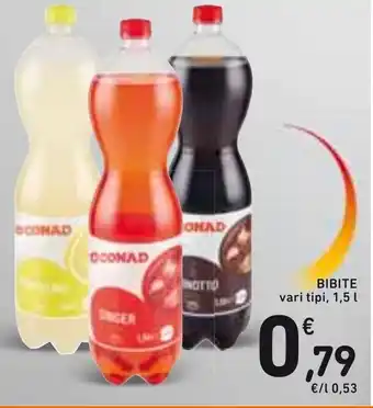 Spazio Conad BIBITE vari tipi, 1,5 l offerta
